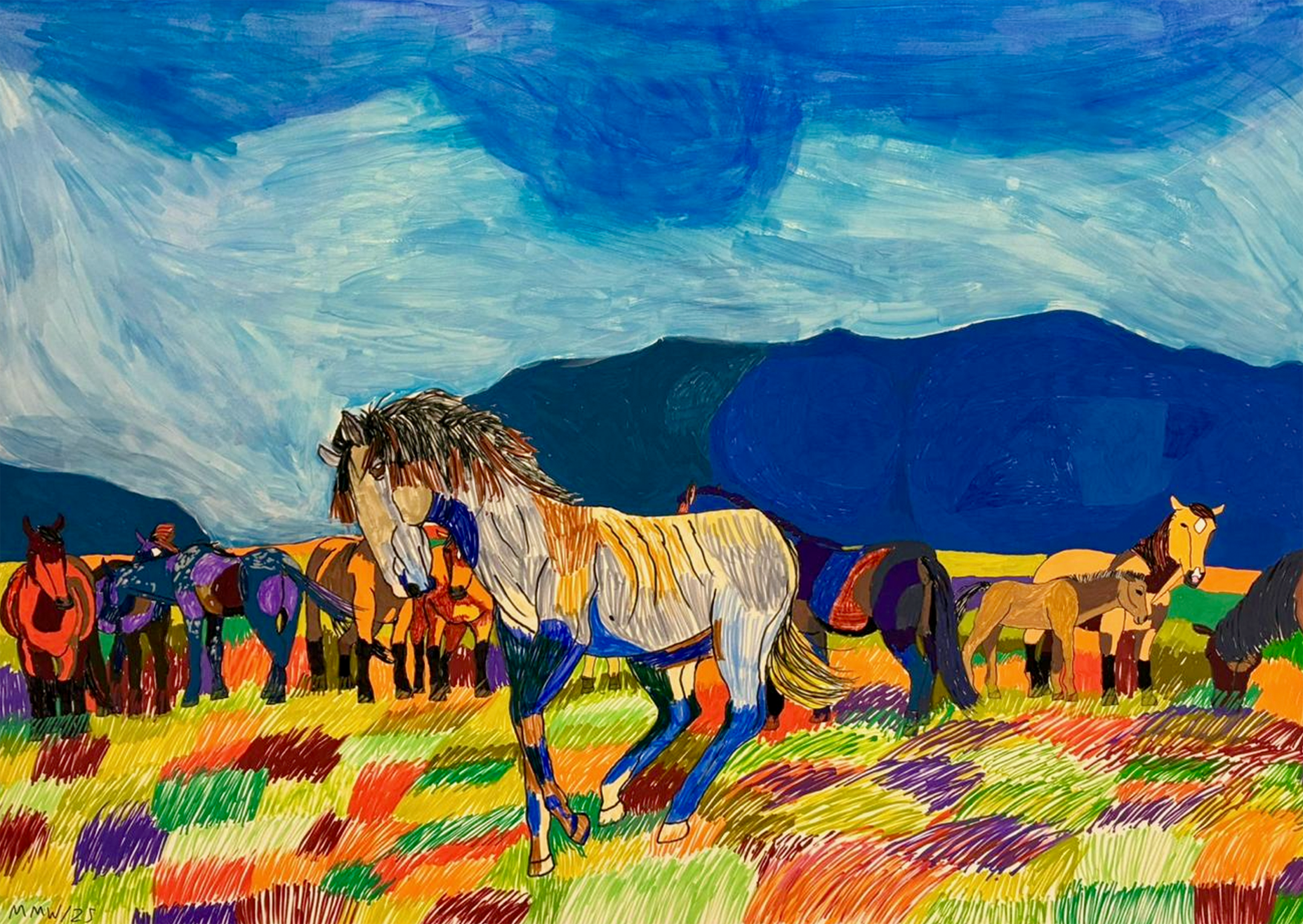Digital version of US wild horse herd