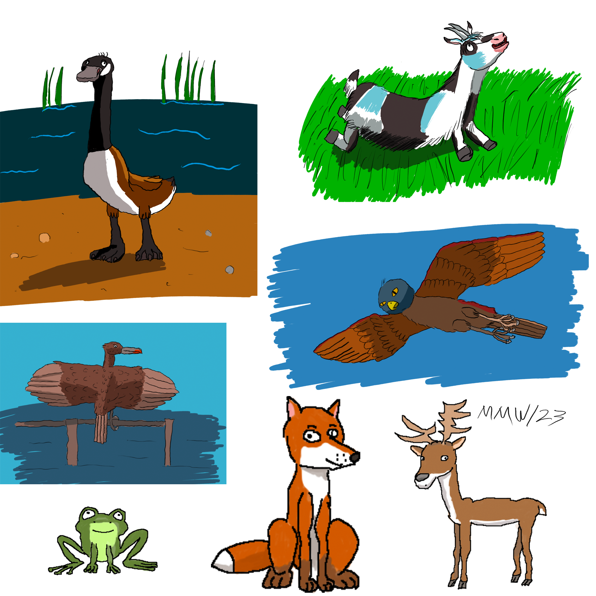 Cartoon UK animals
